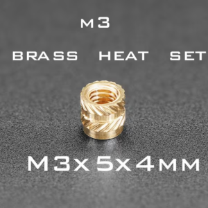 M3x5x4mm Brass Threaded Heat Set Inserts (VORON / 3d printers)